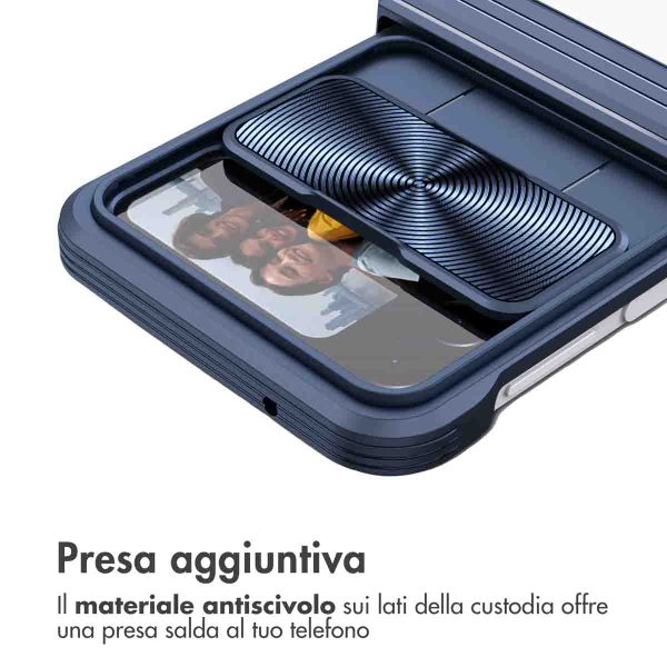 imoshion Coque arrière Camslider Samsung Galaxy Z Flip 4 - Bleu foncé