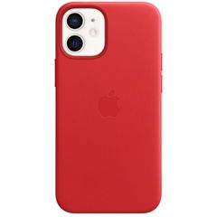 Apple Coque Leather MagSafe Apple iPhone 12 Mini - Red