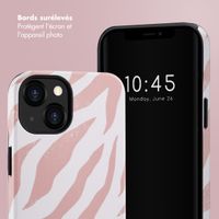 Selencia Coque arrière Vivid Apple iPhone 13 - Colorful Zebra Old Pink