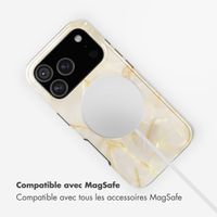 Selencia Coque arrière Vivid avec MagSafe Apple iPhone 17 Pro - Golden Beige Marble