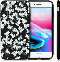 imoshion Coque Design iPhone SE (2022 / 2020) / 8 / 7  - Fleur - Blanc /Noir