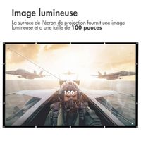 imoshion Toile de projection Beamer - 100 pouces - Blanc