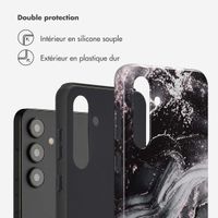 Selencia Coque arrière Vivid Tough Samsung Galaxy S24 - Chic Marble Black