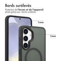Accezz Coque Givrée Robuste avec MagSafe Samsung Galaxy S25 Plus - Noir