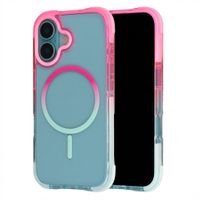 Selencia Coque arrière MagSafe Gradient Apple iPhone 16 - Rose / Bleu