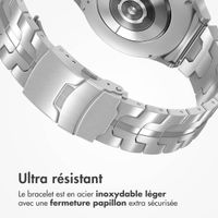 Accezz Bracelet Steel Samsung Galaxy Watch 4 / 5 / 6 / 7 / FE (20 mm) - Argent