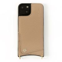 Dutchies Coque avec porte-cartes iPhone 14 - Cordon de téléphone non inclus - Beige