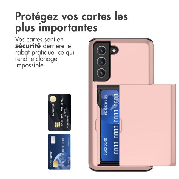 imoshion Coque arrière avec porte-cartes Samsung Galaxy S21 FE - Rose Doré