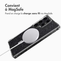 imoshion Coque arrière transparente Pailletée avec MagSafe Samsung Galaxy S25 Ultra - Argent