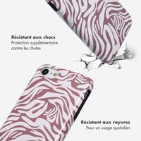Selencia Coque arrière Vivid Apple iPhone SE (2022 / 2020) / 8 / 7 / 6(s) - Trippy Swirl Dark Rose