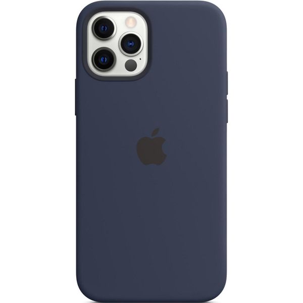 Apple Coque en silicone MagSafe iPhone 12 (Pro) - Deep Navy