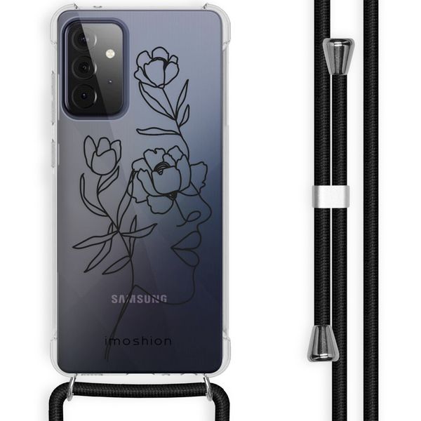 imoshion Coque Design avec cordon Samsung Galaxy A72 - Woman Flower