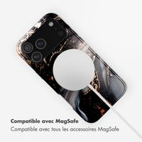 Selencia Coque arrière Vivid avec MagSafe Apple iPhone 17 Pro Max - Chic Marble Black