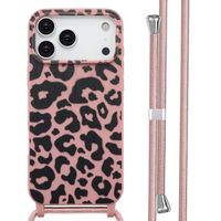 imoshion Coque design en silicone avec cordon Apple iPhone 17 Pro Max - Animal Pink