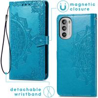 imoshion Etui de téléphone portefeuille Mandala Motorola Moto G52 / G82 - Turquoise