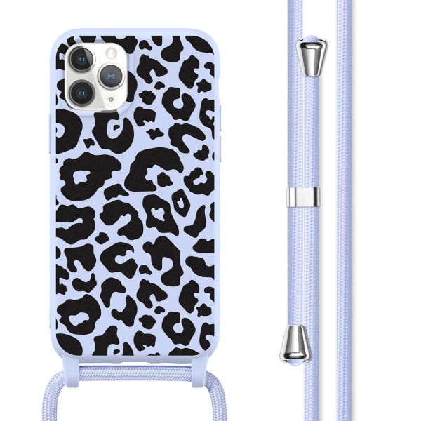 imoshion Coque design en silicone avec cordon iPhone 11 Pro - Animal Lila