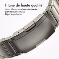 Accezz Bracelet en acier Titane mat Apple Watch Series 1 t/m 9 / SE (38/40/41 mm) | Series 10 / 11 (42 mm) - Titanium