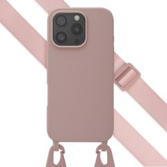 Selencia Coque silicone avec cordon amovible Apple iPhone 16 Pro - Sand Pink