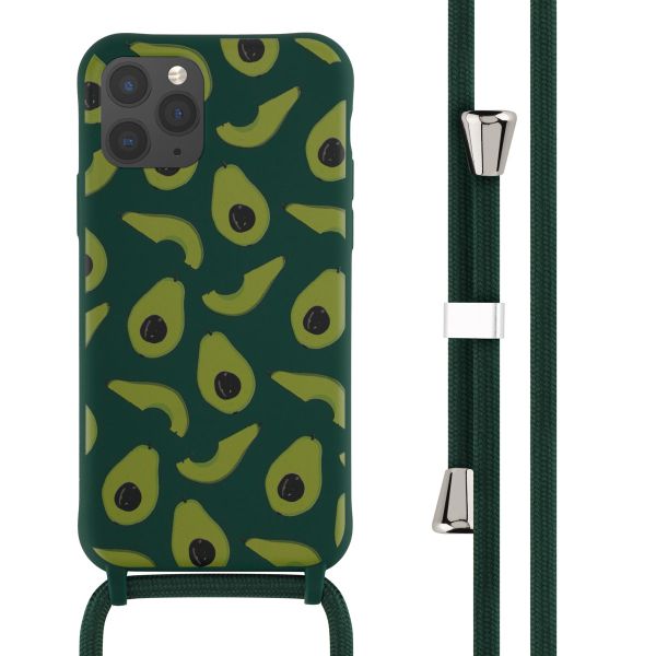 imoshion Coque design en silicone avec cordon Apple iPhone 11 Pro - Avocado Green