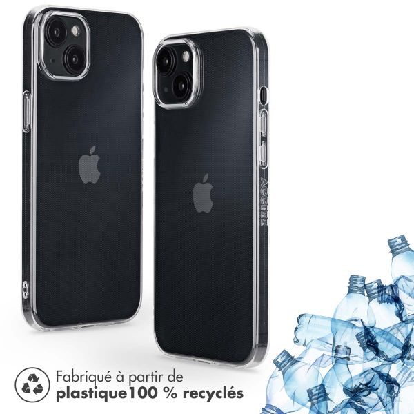 Accezz Coque Clear 100% recyclée Apple iPhone 15 Plus - Transparent
