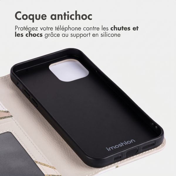 imoshion Étui de télephone portefeuille Design Apple iPhone 15 - Beige Graphic