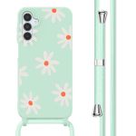 imoshion Coque design en silicone avec cordon Samsung Galaxy A15 (5G/4G) - Green Flower Distance