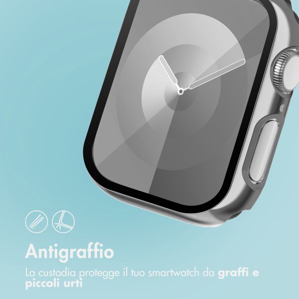 imoshion Coque rigide brillante à couverture complète Apple Watch 7 / 8 / 9 - 45 mm - Argent