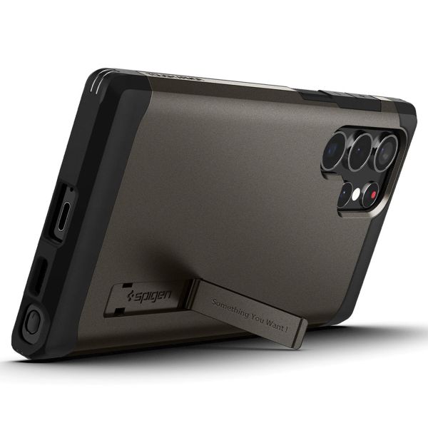 Spigen Coque Tough Armor Samsung Galaxy S22 Ultra - Gunmetal