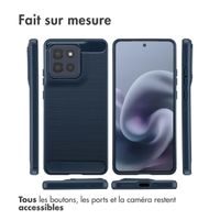 imoshion Coque Brushed Motorola Moto G86 - Bleu foncé