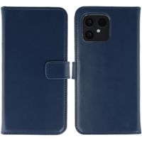 Selencia Étui portefeuille en cuir véritable Fairphone 6 - Bleu foncé