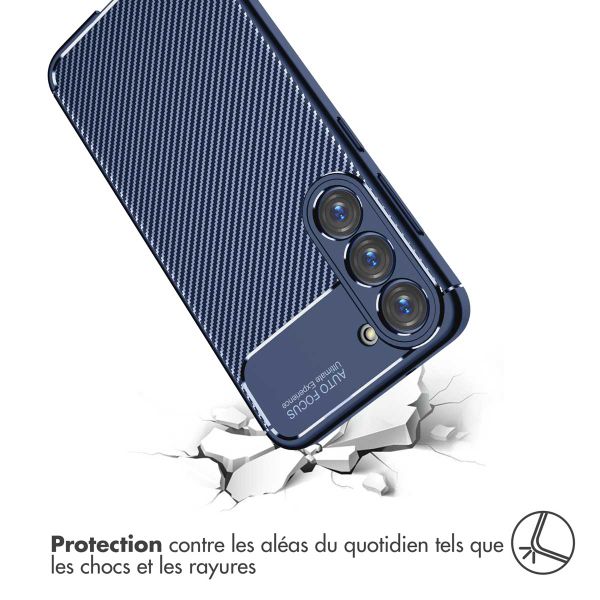 imoshion Coque silicone Carbon Samsung Galaxy S23 Plus - Bleu