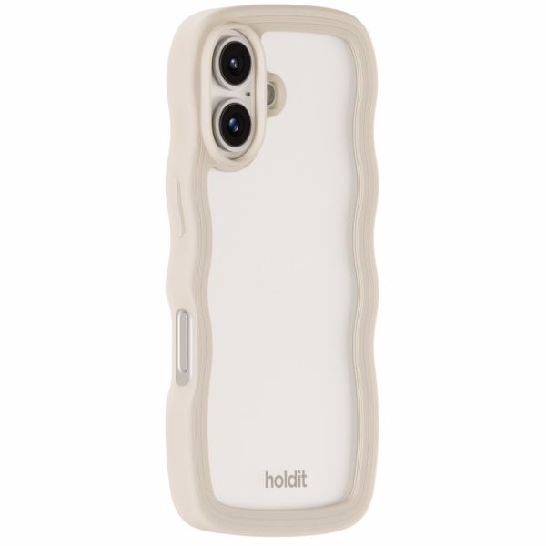 Holdit Coque Wavy Apple iPhone 16 Plus - Transparent / Light Beige