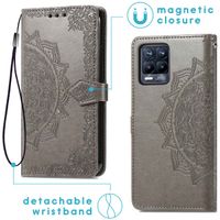 imoshion Etui de téléphone portefeuille Mandala Realme 8 (Pro) - Gris