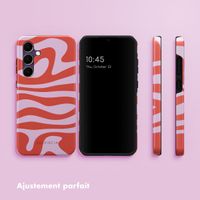 Selencia Coque arrière Vivid Tough Galaxy S24 FE - Dream Swirl Pink