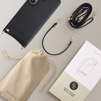 Selencia Coque arrière avec cordon et porte-cartes Nova Samsung Galaxy S24  - Noir