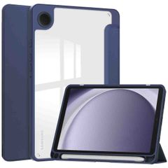 imoshion Coque tablette rigide Trifold Samsung Galaxy Tab A9 8.7 pouces - Bleu foncé