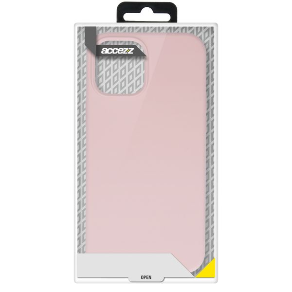 Accezz Coque Liquid Silicone Apple iPhone 12 Pro Max - Rose