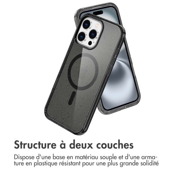 imoshion Coque Pailletée avec MagSafe Apple iPhone 16 Pro Max - Glitter Noir