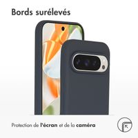 Accezz Coque Liquid Silicone Google Pixel 9 / 9 Pro - Bleu foncé