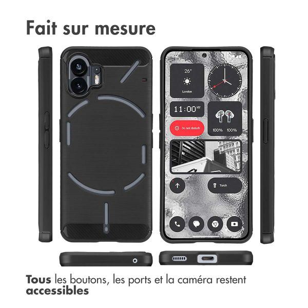 imoshion Coque Brushed Nothing Phone (2) - Noir