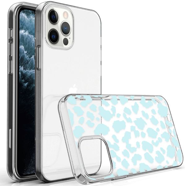 imoshion Coque Design iPhone 12 (Pro) - Léopard - Bleu