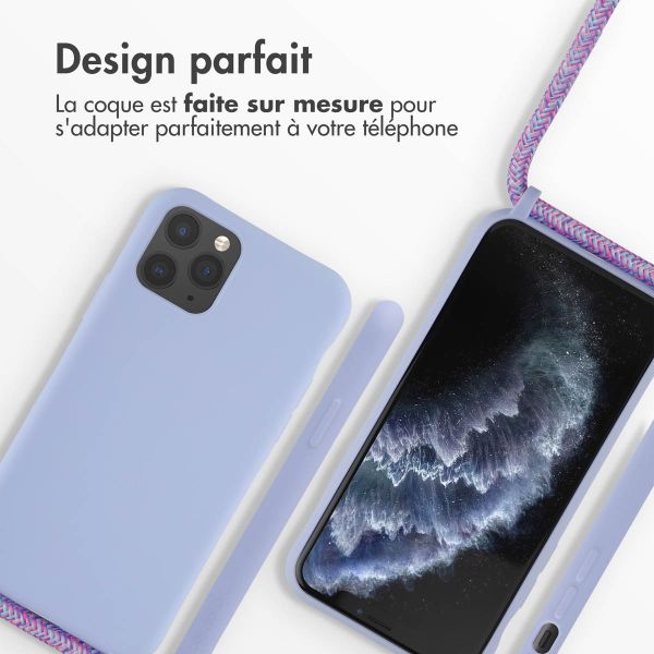 imoshion Coque en silicone avec cordon Apple iPhone 11 Pro - Violet