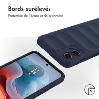 imoshion Coque arrière EasyGrip Motorola Moto G34 - Bleu foncé