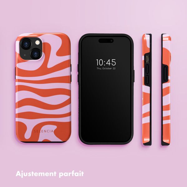 Selencia Coque arrière Vivid Apple iPhone 15 - Dream Swirl Pink