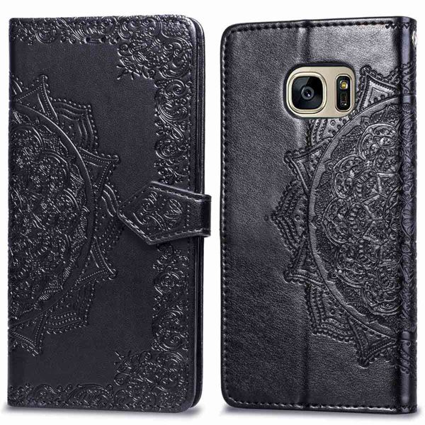 imoshion Etui de téléphone portefeuille Mandala Samsung Galaxy S7 - Noir