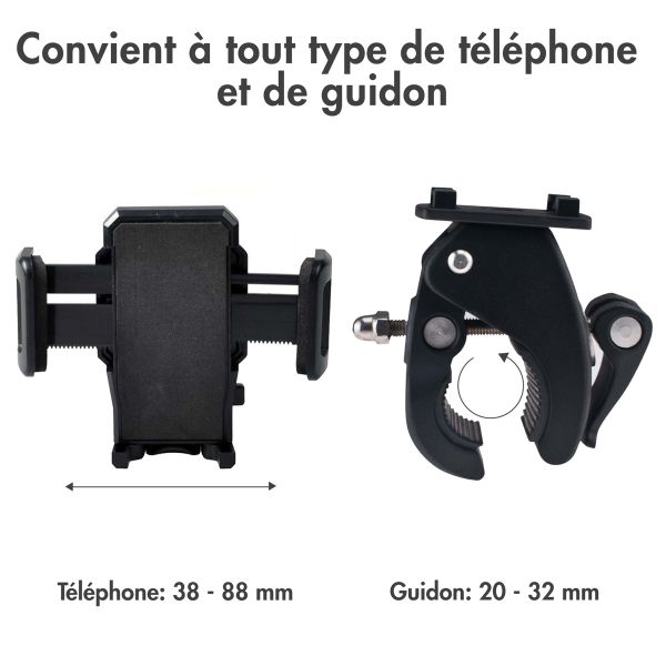 Accezz Support de téléphone vélo iPhone X - Réglable - Universel  - Noir