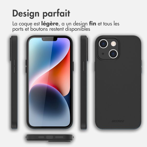 Accezz Leather Backcover avec MagSafe Apple iPhone 14 Plus - Noir