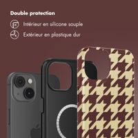 Selencia Coque arrière Vivid avec MagSafe Apple iPhone 14 - Pied-de-Poule