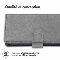 imoshion Étui de téléphone portefeuille Luxe Samsung Galaxy S22 Plus - Gris