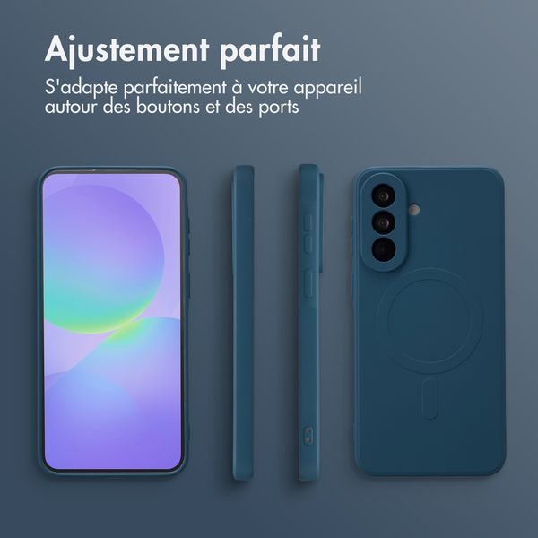 imoshion Coque Couleur avec MagSafe Samsung Galaxy A37 (5G) - Bleu foncé